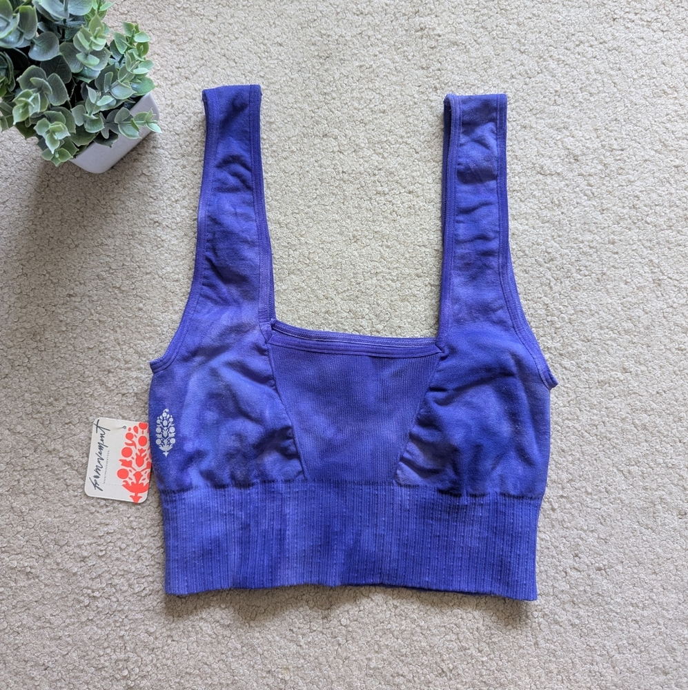Free People Movement Good Karma Squareneck Tie Dye Sports Bra XS/S